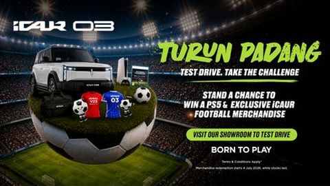 Come Turun Padang with iCAUR Malaysia; test drive the locally assembled iCAUR 03 and stand a chance to win a PS5 and exclusive iCAUR football merchandise