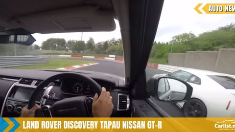 Land Rover Discovery Tapau Nissan GT-R On The Green Hell