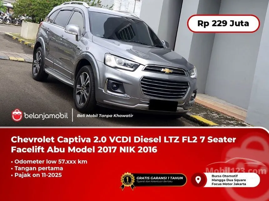 Jual Mobil Chevrolet Captiva 2016 LTZ 2.0 di DKI Jakarta Automatic SUV Abu