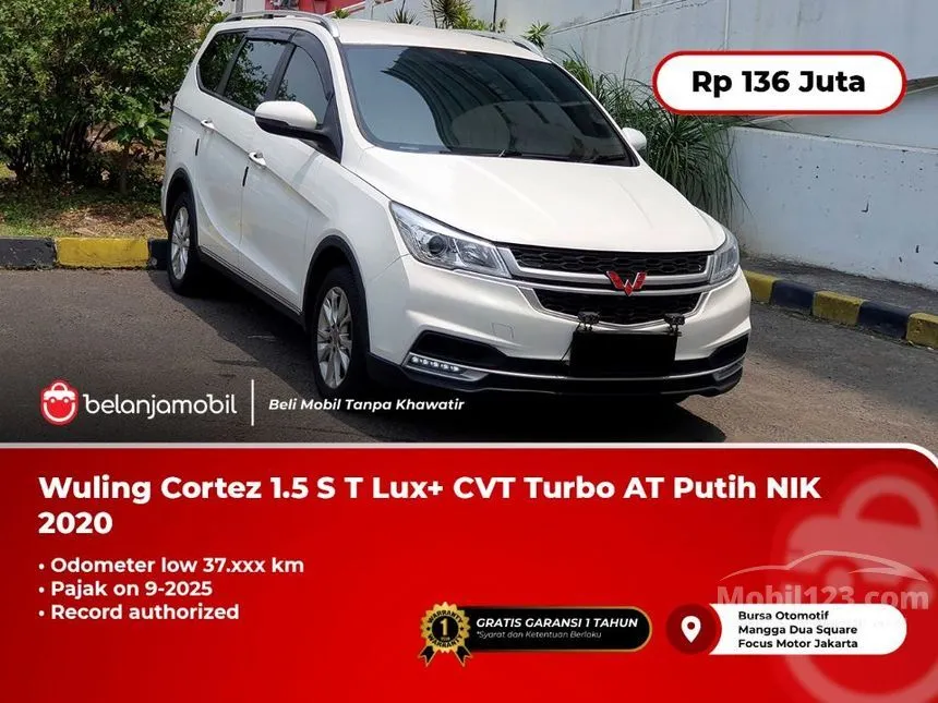 Jual Mobil Wuling Cortez 2020 CT S Lux+ 1.5 di Jawa Barat Automatic MPV Putih Rp 136.000.000