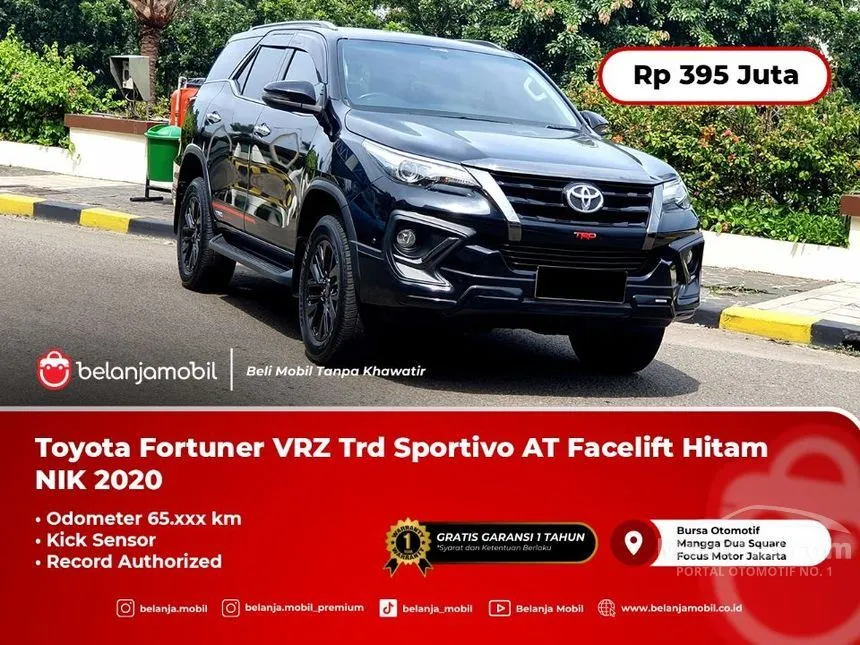 Jual Mobil Toyota Fortuner 2020 VRZ 4X2 2.4 di DKI Jakarta Automatic SUV Hitam Rp 395.000.000