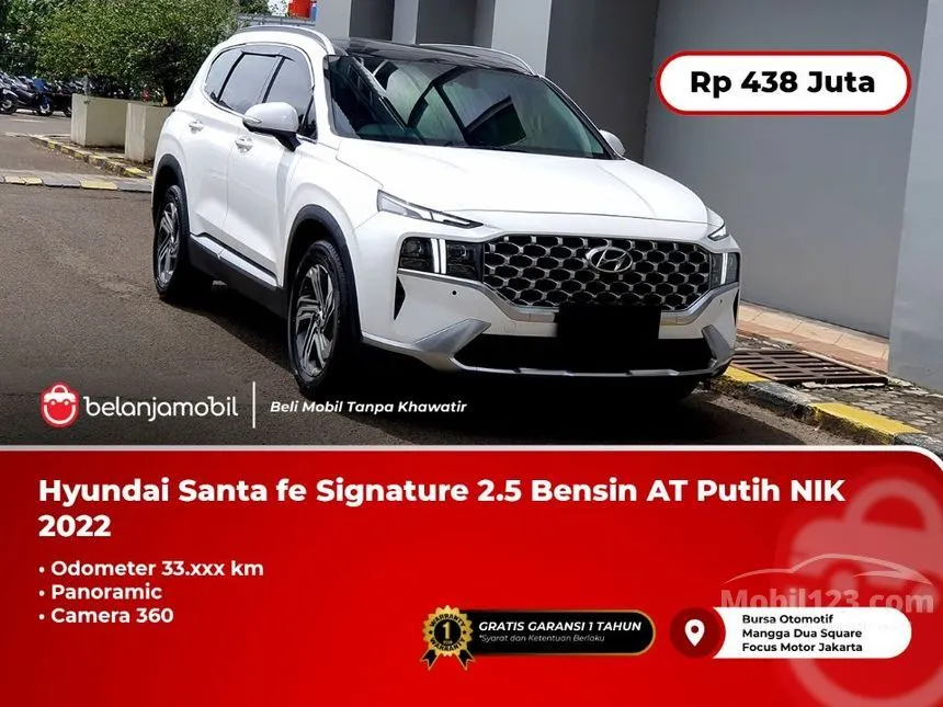 Jual Mobil Hyundai Santa Fe 2022 Signature 2.5 di DKI Jakarta Automatic SUV Putih Rp 438.000.000