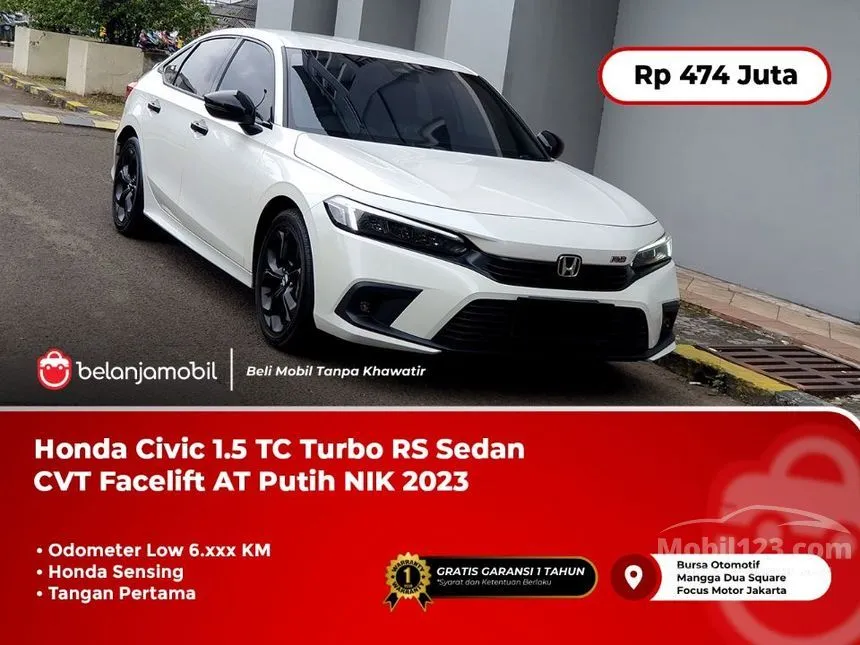 Jual Mobil Honda Civic 2023 RS 1.5 di Jawa Barat Automatic Sedan Putih Rp 474.000.000