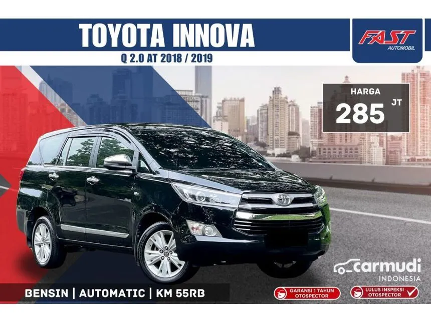 Jual Mobil Toyota Kijang Innova 2018 Q 2.0 di DKI Jakarta Automatic MPV Hitam Rp 285.000.000