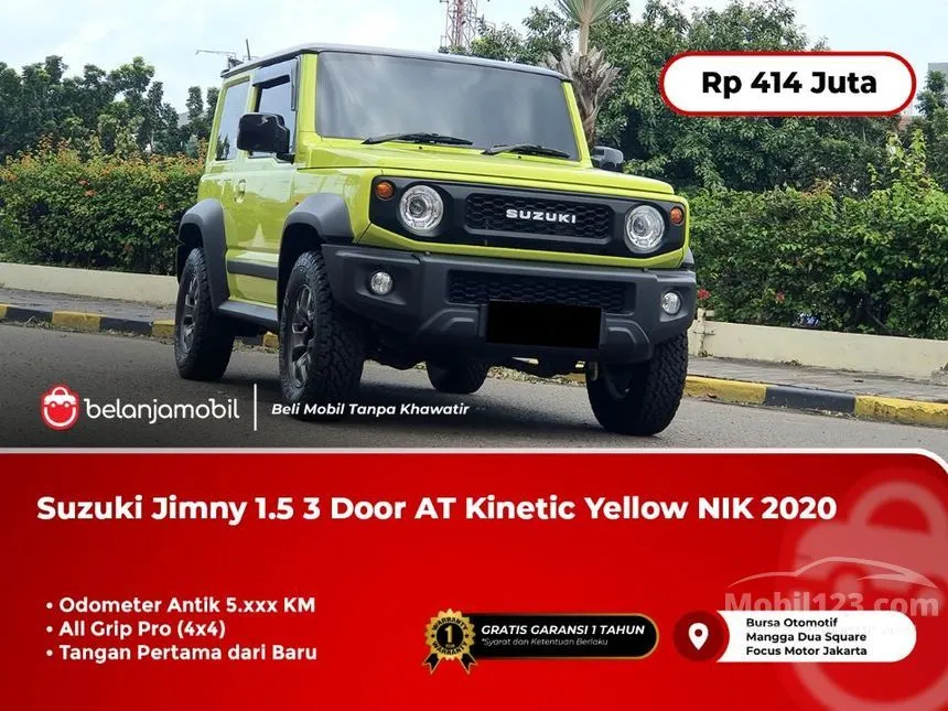 Jual Mobil Suzuki Jimny 2020 3 Door (1 Tone) 1.5 di DKI Jakarta Automatic SUV Kuning Rp 414.000.000
