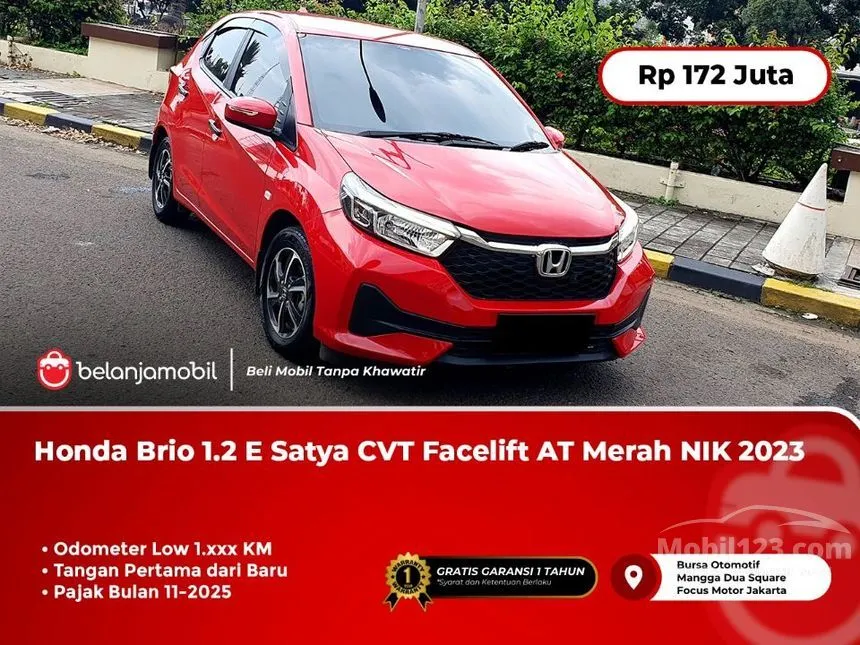 Jual Mobil Honda Brio 2023 Satya E 1.2 di DKI Jakarta Automatic Hatchback Merah Rp 172.000.000