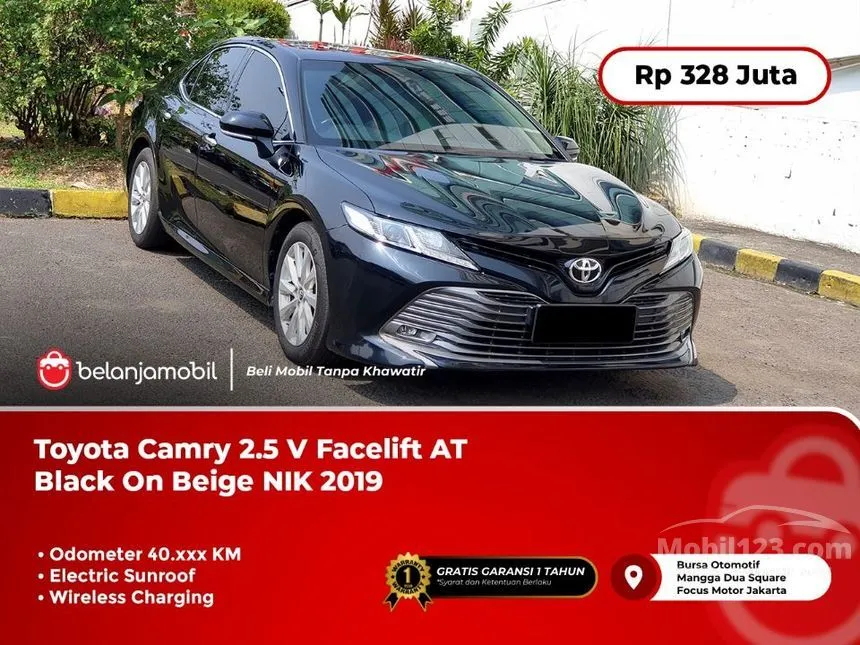 Jual Mobil Toyota Camry 2019 V 2.5 di Banten Automatic Sedan Hitam Rp 328.000.000