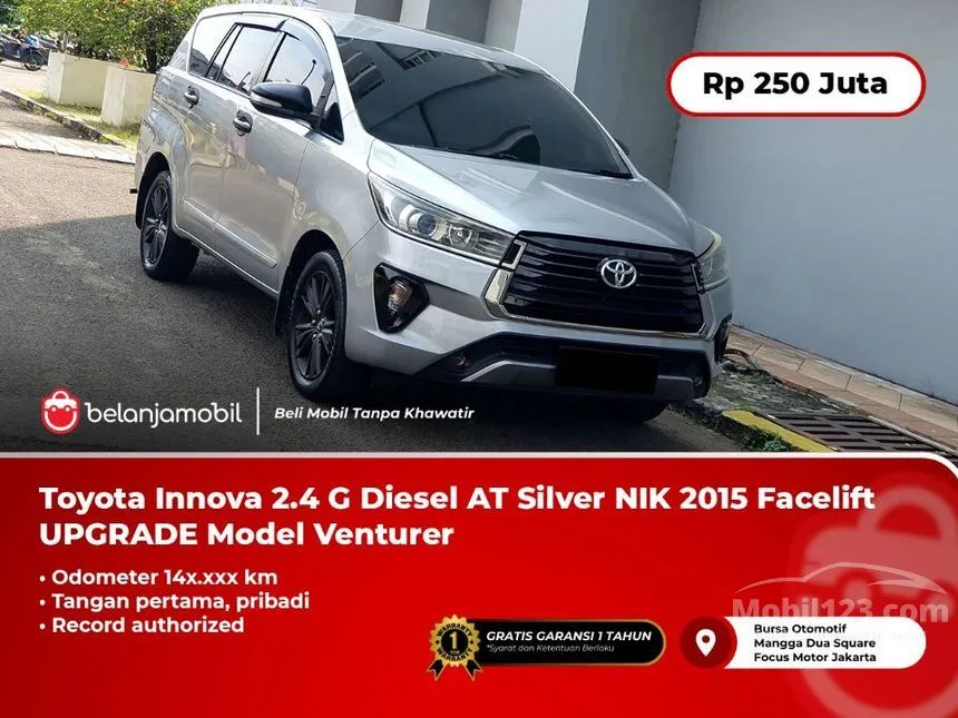 Jual Mobil Toyota Kijang Innova 2015 G 2.4 di DKI Jakarta Automatic MPV Silver Rp 250.000.000