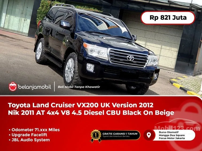 Jual Mobil Toyota Land Cruiser 2011 200 Full spec 4.5 di DKI Jakarta Automatic SUV Hitam Rp 821.000.000