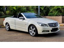 2011 Mercedes-Benz E250 1.8 CGI Cabriolet Coupe (CBU) AT White On Black - KM 40RIBUAN ASLI ANTIK - MULUS NO MINUS - WELL MAINTANED - SIAP PAKAI