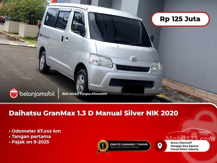 Jual Mobil Daihatsu Gran Max 2020 Mini Bus D 1.3 di Jawa Barat Manual Van Silver Rp 125.000.000