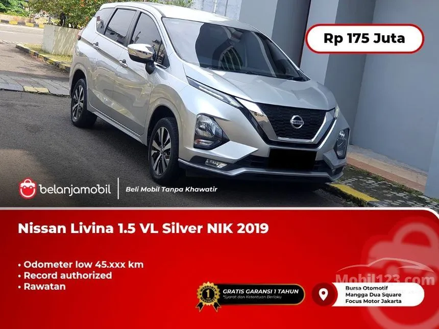 Jual Mobil Nissan Livina 2019 VL 1.5 di DKI Jakarta Automatic MPV Silver Rp 175.000.000