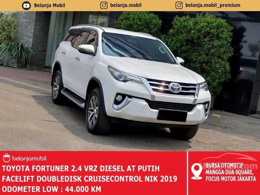 Jual Mobil Toyota Fortuner 2019 VRZ 4X4 2.4 di DKI Jakarta Automatic SUV Putih Rp 379.000.000