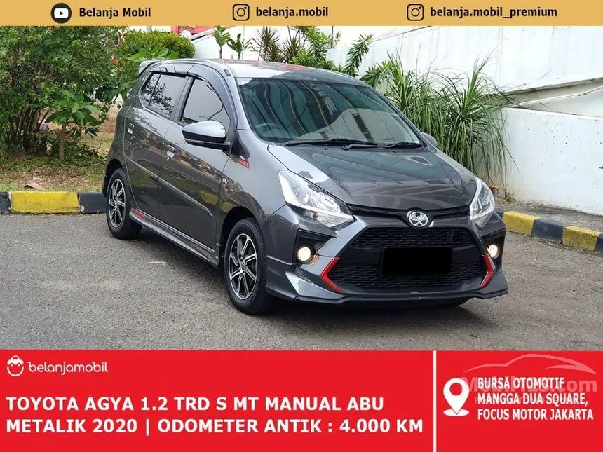 Jual Mobil Toyota Agya 2020 G 1.2 di DKI Jakarta Manual Hatchback Abu