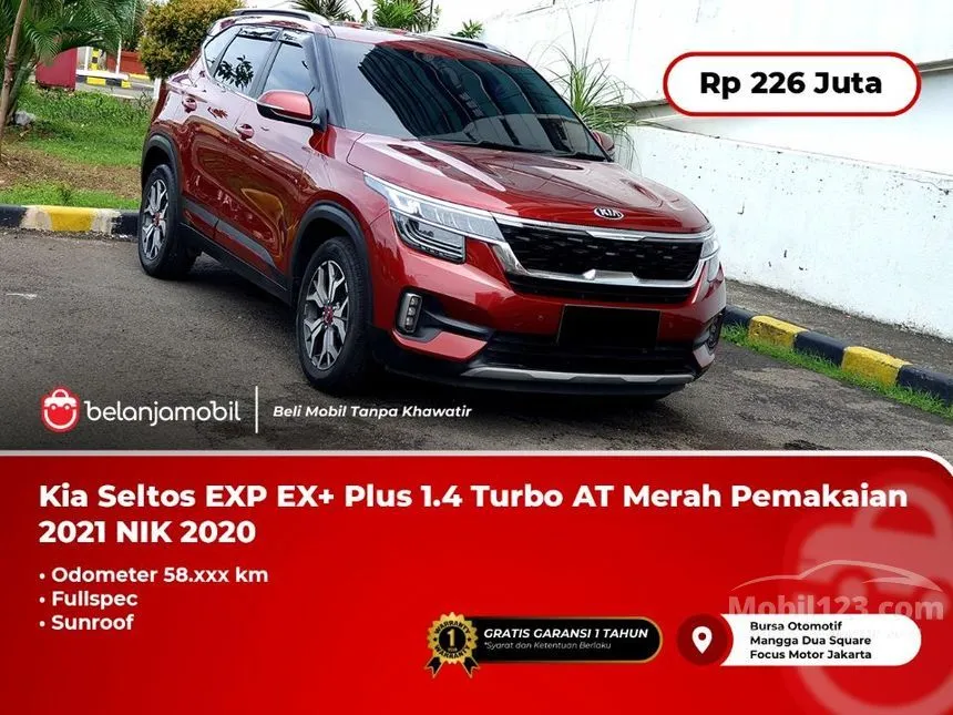 Jual Mobil KIA Seltos 2020 EX+ 1.4 di DKI Jakarta Automatic SUV Merah Rp 226.000.000