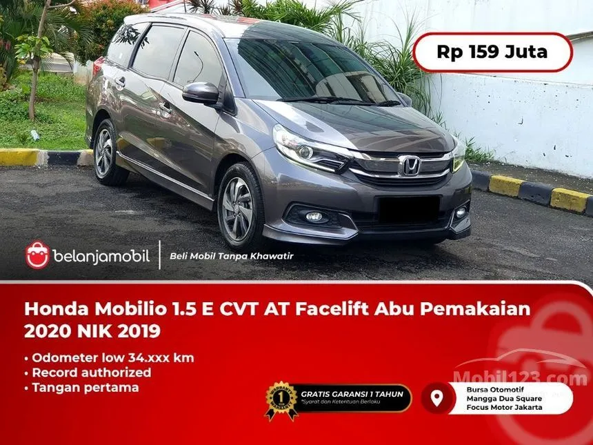 Jual Mobil Honda Mobilio 2019 E 1.5 di DKI Jakarta Automatic MPV Abu