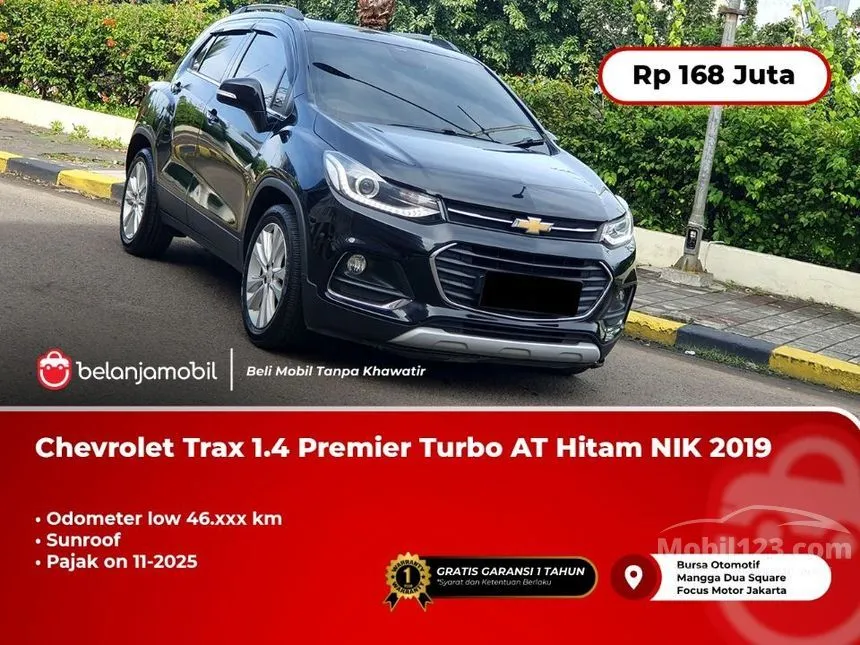 Jual Mobil Chevrolet TRAX 2019 Premier 1.4 di Banten Automatic SUV Hitam Rp 168.000.000