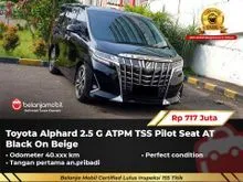 2021 Toyota Alphard 2.5 G MPV ATPM TSS Pilot Seat AT Black On Beige NIK 2021 [ GARANSI 5TH ]