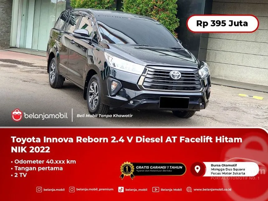 Jual Mobil Toyota Kijang Innova 2022 V 2.0 di DKI Jakarta Automatic MPV Hitam Rp 395.000.000