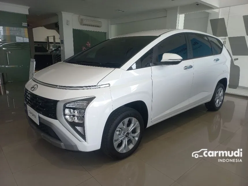 Jual Mobil Hyundai Stargazer 2025 Essential 1.5 di Banten Manual MPV Putih Rp 249.000.000