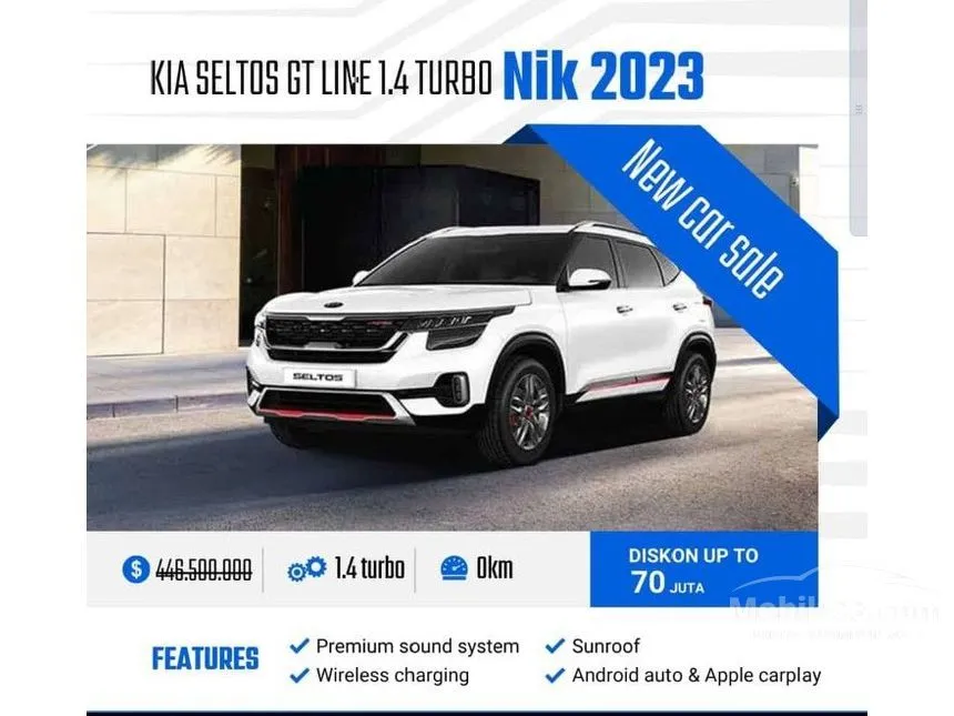 Jual Mobil KIA Seltos 2023 GT Line 1.4 di DKI Jakarta Automatic Wagon Putih Rp 371.000.000