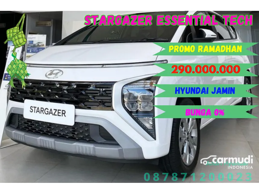 Jual Mobil Hyundai Stargazer 2025 Essential 1.5 di Banten Manual MPV Putih Rp 290.000.000