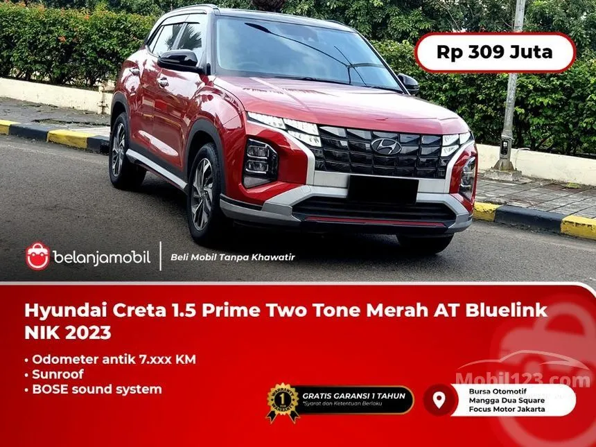 Jual Mobil Hyundai Creta 2023 Prime 1.5 di DKI Jakarta Automatic SUV Merah Rp 309.000.000