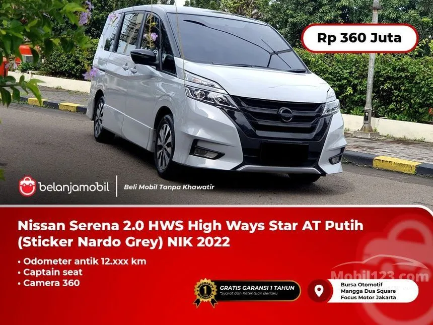Jual Mobil Nissan Serena 2022 Highway star (1 Tone) 2.0 di DKI Jakarta Automatic MPV Putih Rp 360.000.000