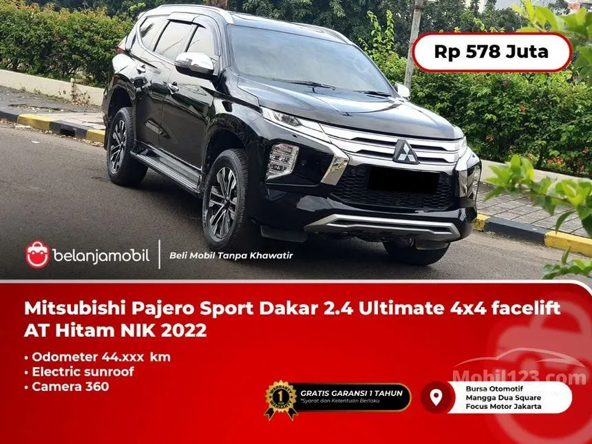Jual Mobil Mitsubishi Pajero Sport 2022 Dakar Ultimate 4X4 2.4 di DKI Jakarta Automatic SUV Hitam Rp 578.000.000