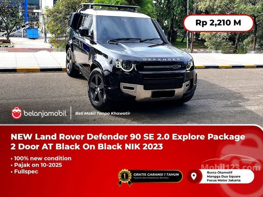 Jual Mobil Land Rover Defender 2023 90 P300 Explorer Package 2.0 di DKI Jakarta Automatic SUV Hitam Rp 2.210.000.000