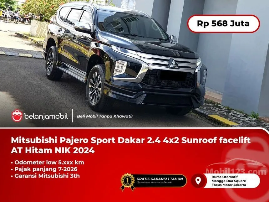 Jual Mobil Mitsubishi Pajero Sport 2024 Dakar 4X2 2.4 di DKI Jakarta Automatic SUV Hitam Rp 568.000.000