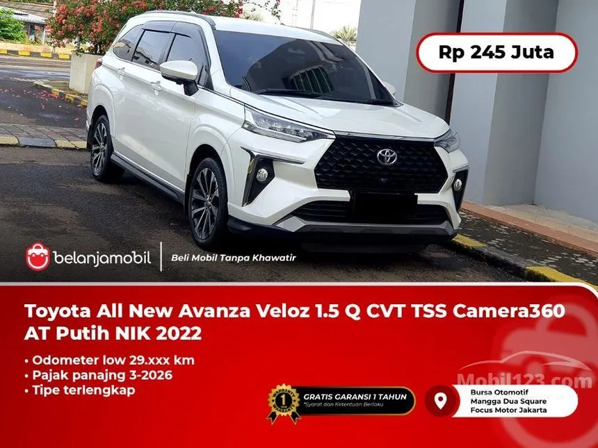 Jual Mobil Toyota Veloz 2022 Q (Premium Color) 1.5 di DKI Jakarta Automatic MPV Putih Rp 245.000.000