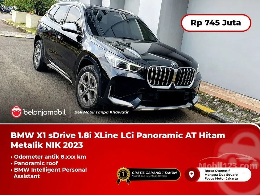 Jual Mobil BMW X1 2023 sDrive18i xLine 1.5 di DKI Jakarta Automatic SUV Hitam Rp 745.000.000