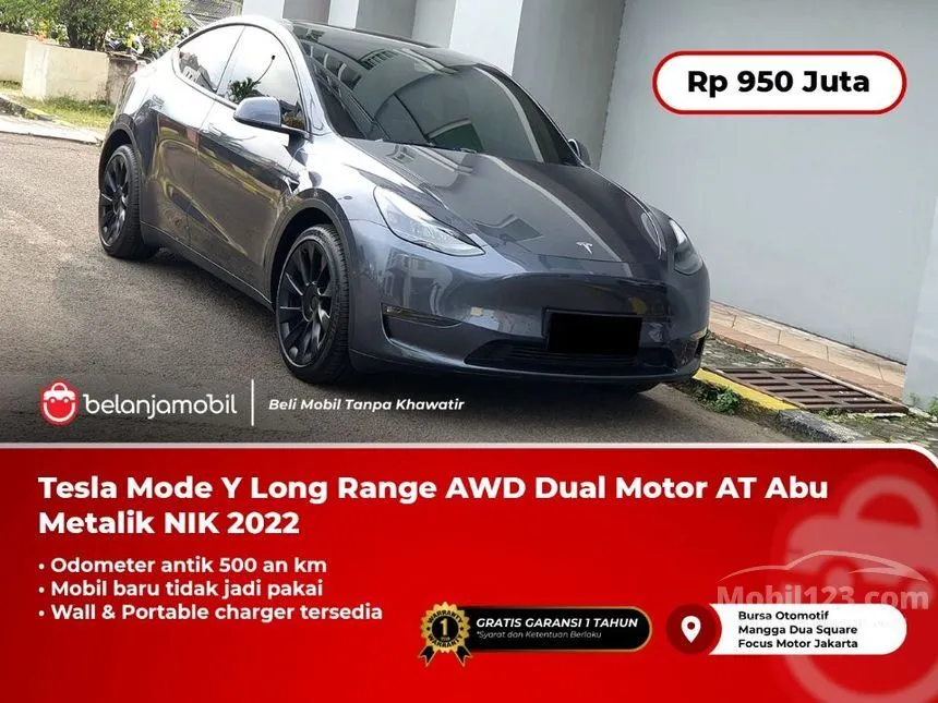 Jual Mobil Tesla Model Y 2022 Long Range di DKI Jakarta Automatic SUV Abu