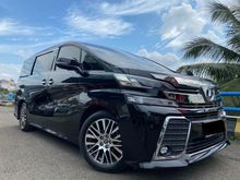 2018 2019 PROMO SPECIAL TOYOTA VELLFIRE 2.5 ZG CBU JAPAN 2018 2019 BLACK ON BLACK HUB SANDY NAYOWAN ALPHARD