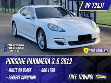 2012 Porsche Panamera 3.6 Hatchback White on Black Putih HB