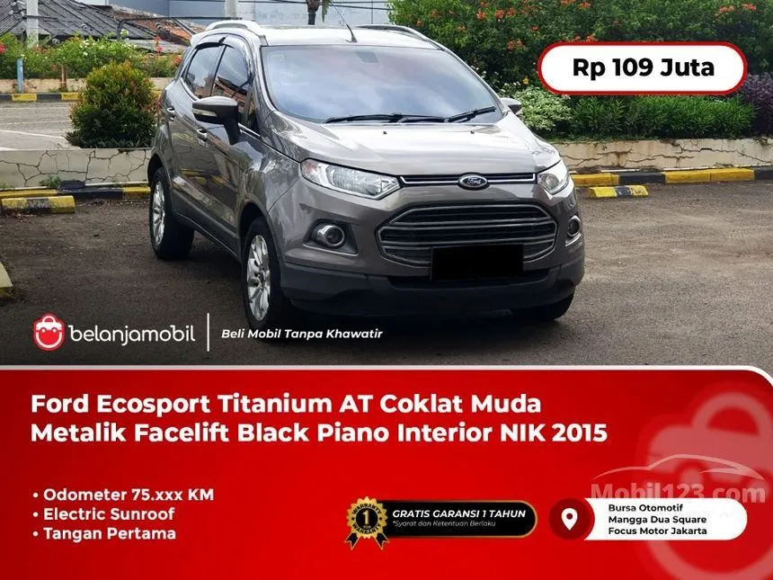 Jual Mobil Ford EcoSport 2015 Titanium 1.5 di DKI Jakarta Automatic SUV Coklat Rp 109.000.000