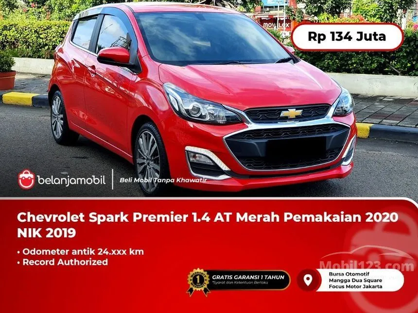 Jual Mobil Chevrolet Spark 2019 Premier 1.4 di Jawa Barat Automatic Hatchback Merah Rp 134.000.000