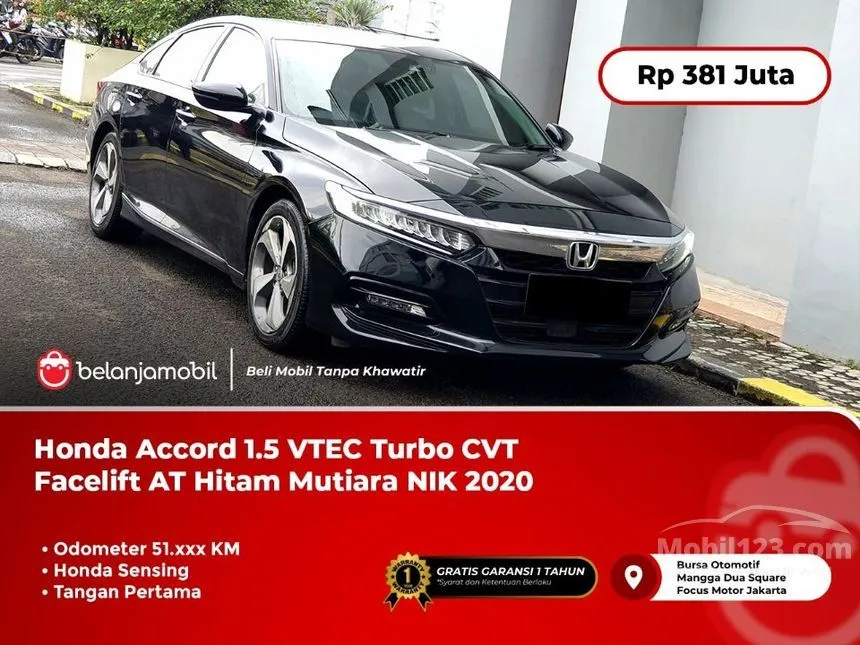 Jual Mobil Honda Accord 2020 1.5 di DKI Jakarta Automatic Sedan Hitam Rp 381.000.000