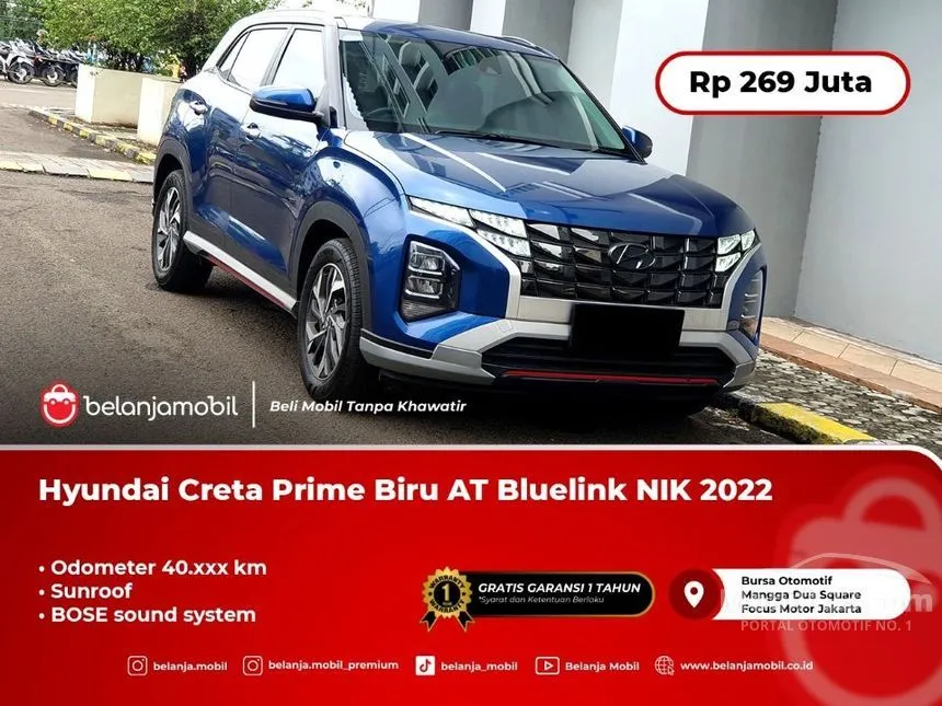 Jual Mobil Hyundai Creta 2022 Prime 1.5 di Banten Automatic SUV Biru Rp 269.000.000