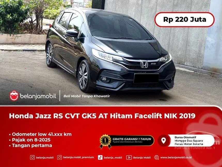 Jual Mobil Honda Jazz 2019 RS 1.5 di DKI Jakarta Automatic Hatchback Hitam Rp 220.000.000