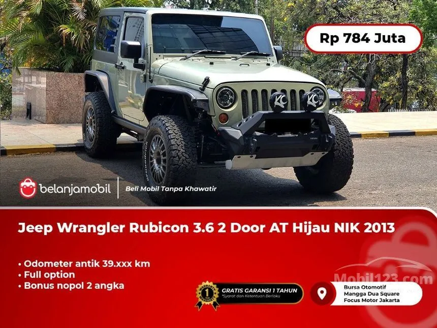 Jual Mobil Jeep Wrangler 2013 Rubicon 2 Door 3.6 di DKI Jakarta Automatic SUV Putih Rp 784.000.000