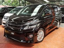 2012 TOYOTA VELLFIRE 2.4 Z (8 SEATER) HOME THEATER - UNREG 12 $ SUPER DEAL $ CLEARANCE $