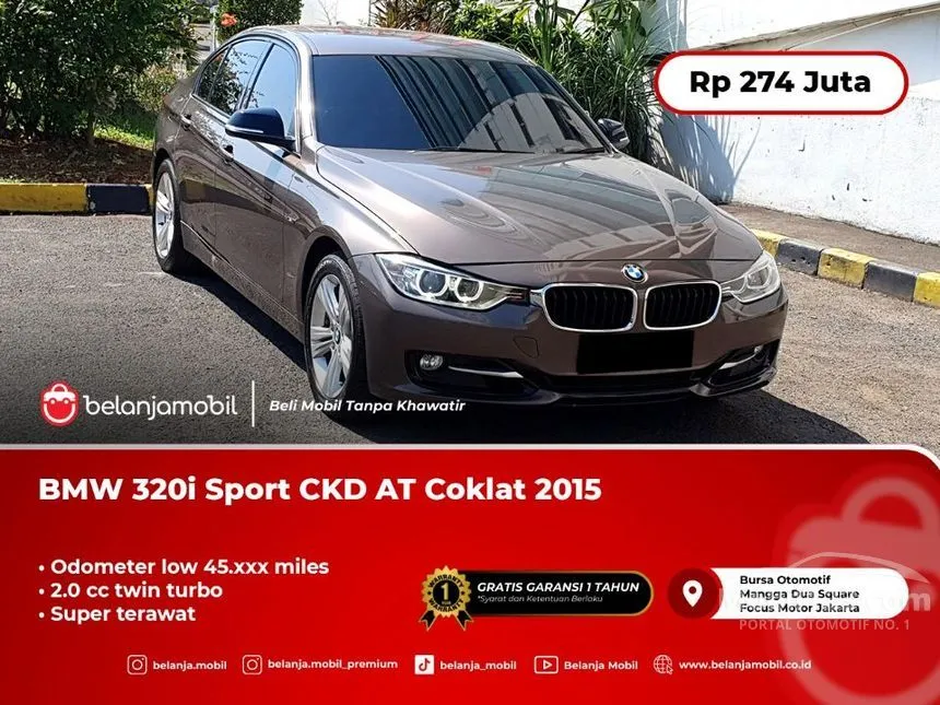 Jual Mobil BMW 320i 2015 Sport 2.0 di DKI Jakarta Automatic Sedan Coklat Rp 274.000.000
