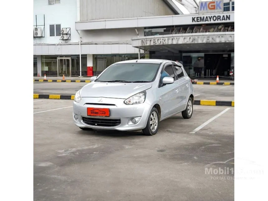 Jual Mobil Mitsubishi Mirage 2013 GLS 1.2 di DKI Jakarta Automatic Hatchback Silver Rp 92.000.000