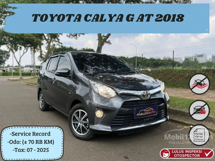 Jual Mobil Toyota Calya 2018 G 1.2 di Banten Automatic MPV Abu