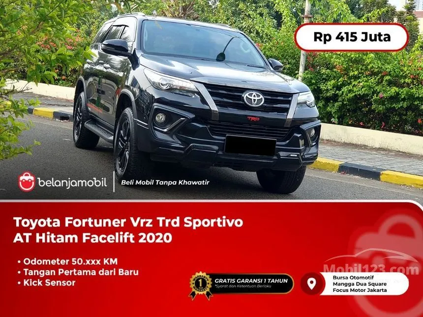 Jual Mobil Toyota Fortuner 2020 VRZ 4X2 2.4 di DKI Jakarta Automatic SUV Hitam Rp 415.000.000
