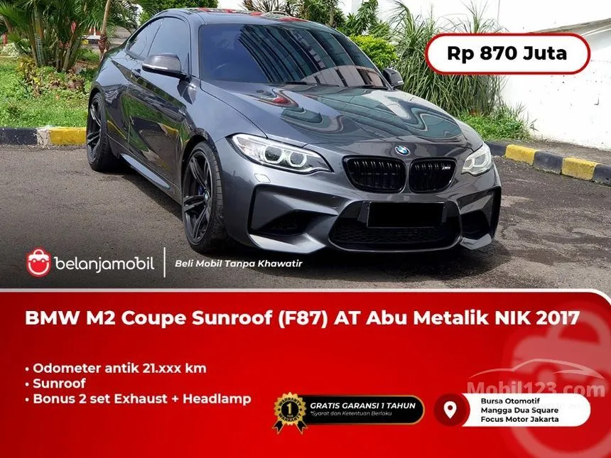 Jual Mobil BMW M2 2017 3.0 di DKI Jakarta Automatic Coupe Abu