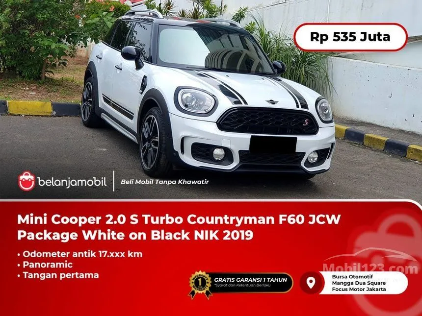 Jual Mobil MINI Countryman 2019 John Cooper Works 2.0 di Jawa Barat Automatic SUV Putih Rp 535.000.000
