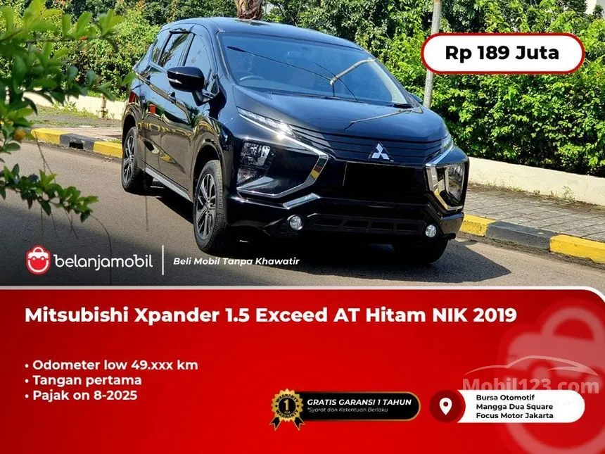 Jual Mobil Mitsubishi Xpander 2019 Exceed 1.5 di Banten Automatic MPV Hitam Rp 189.000.000
